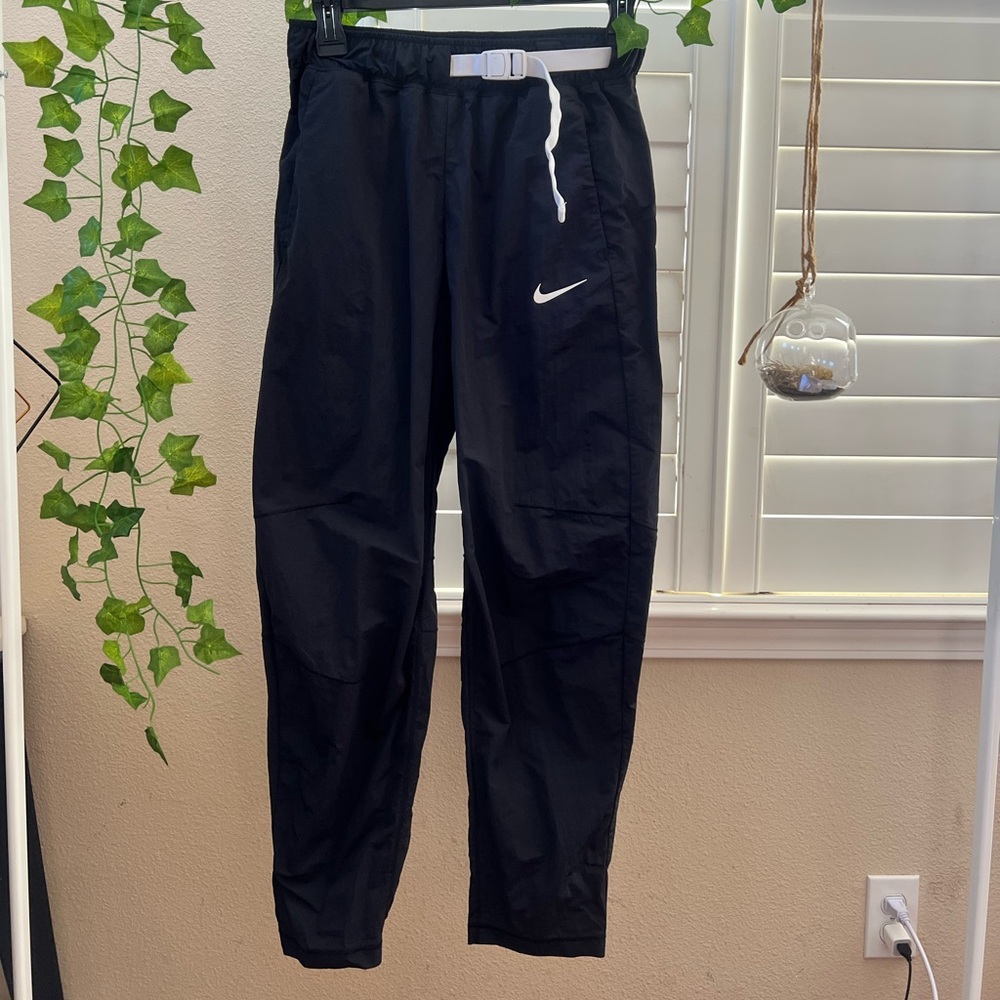 Womens Nike Nylon Belted Pants Black XS